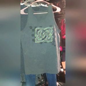DC Men's Gray Logo Tank Top